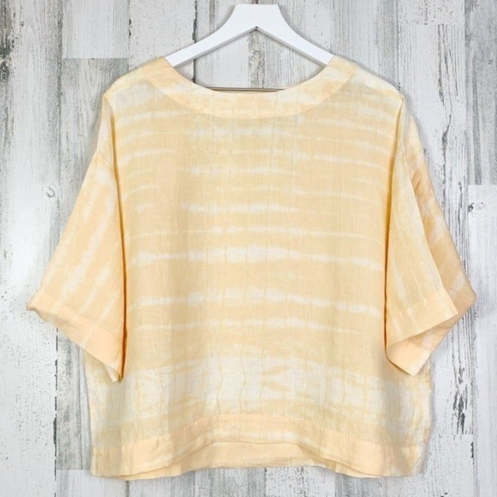 J. Jill Linen Tangerine Linen Top